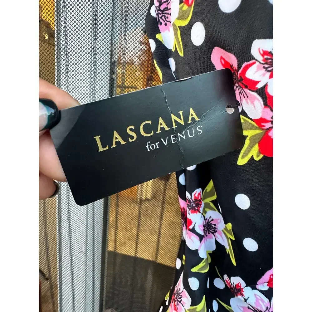 Lascana Venus Black Floral Print Swim Suit – New with Tags – Size 12